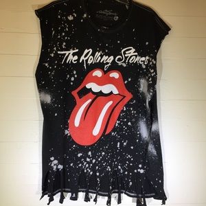 Rolling Stones Distressed Bleached T Shirt